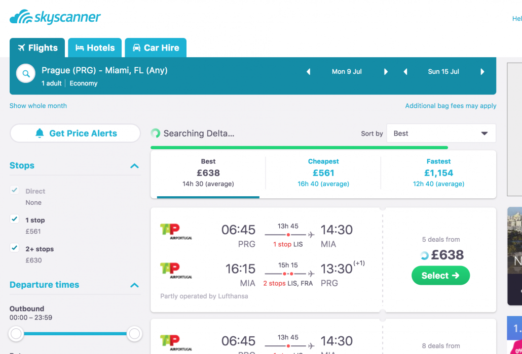 Best flight search engines tips hotel